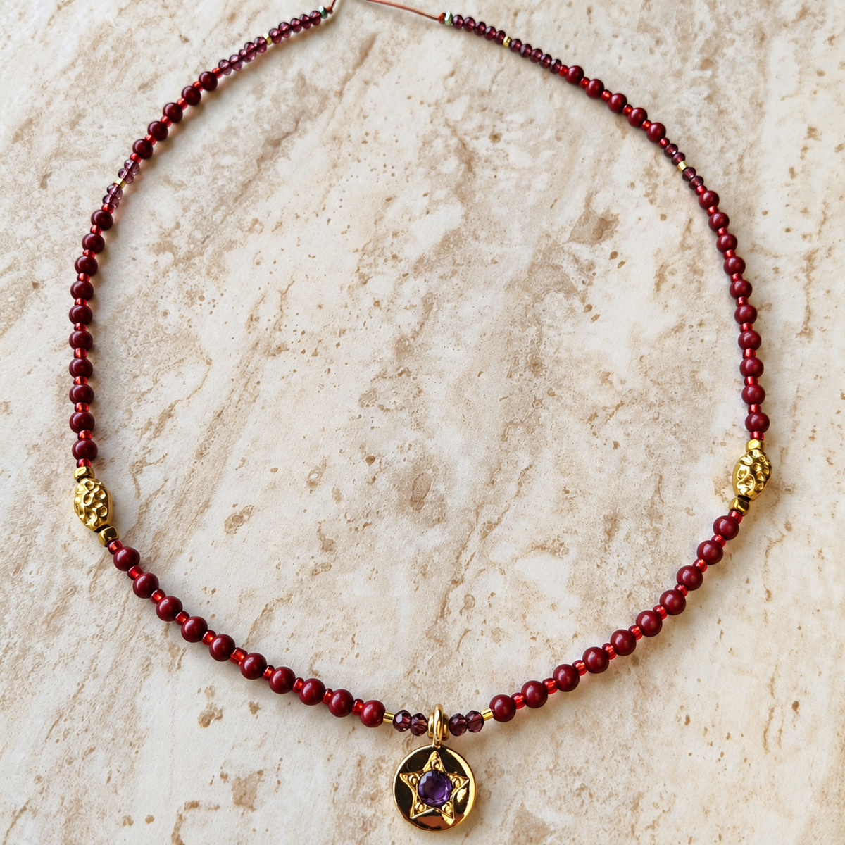 Nine of Pentacles Necklace