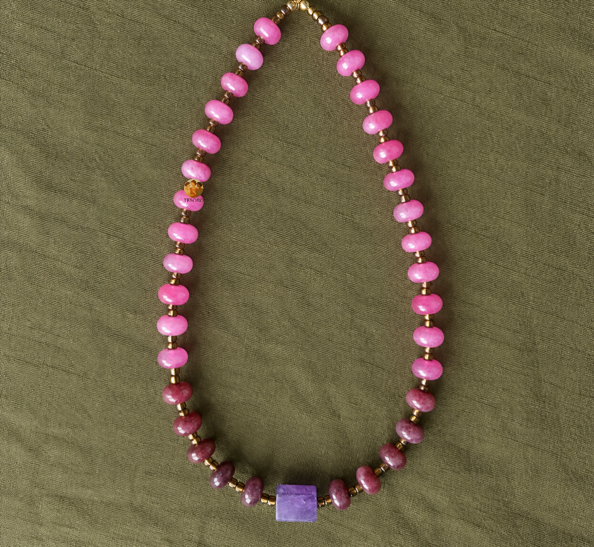 Amethyst in Pink Necklace